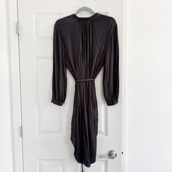 Raquel Allegra Liquid Satin Dress in Dark Grey, size "2" (Medium) - Picture 8 of 9